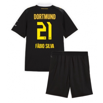 Borussia Dortmund Fabio Silva #21 Maglia Gara Trasferta Repliche 2026-27 Bambino Maniche Corte
